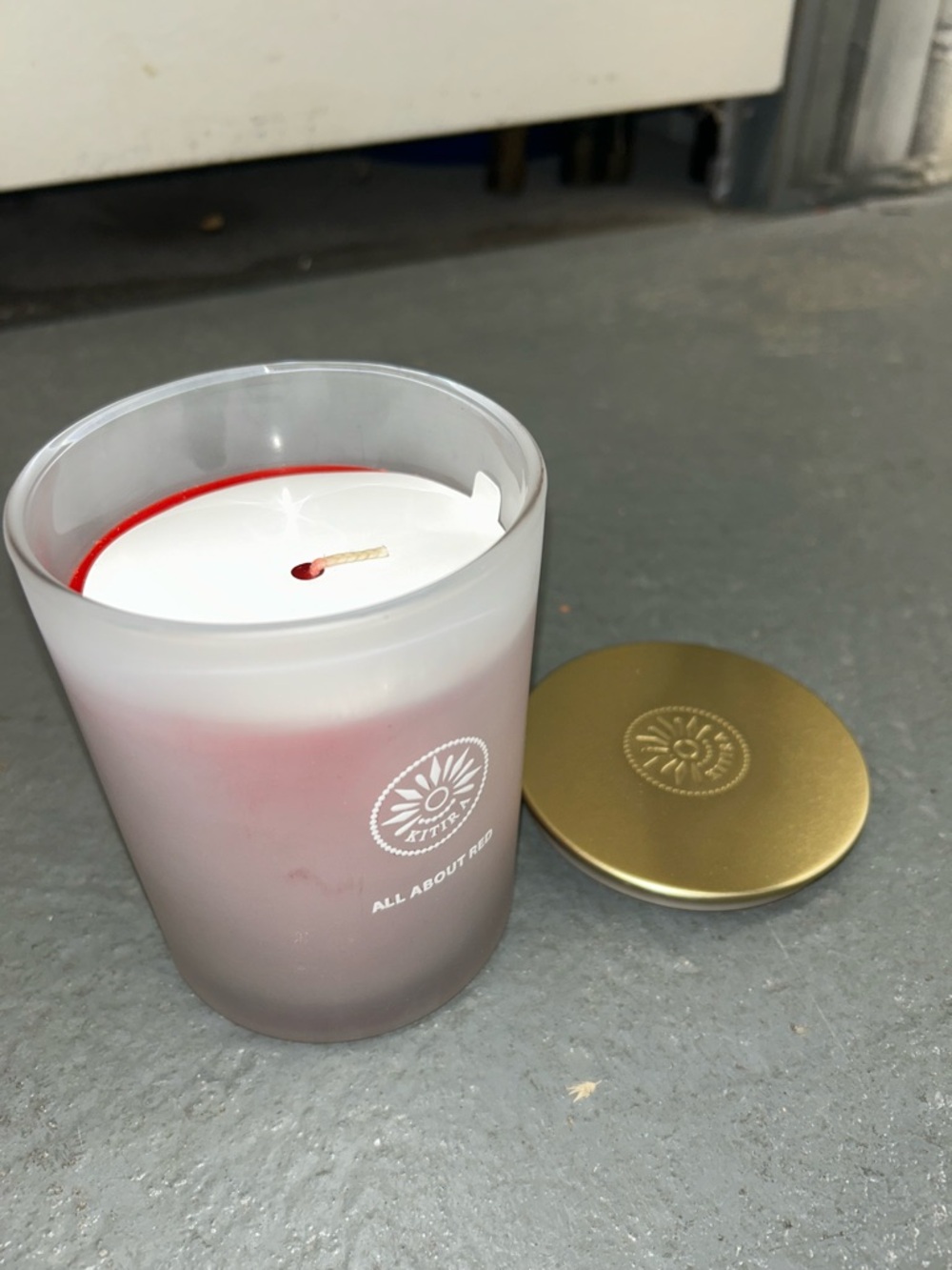 All About Red Scented Candle, Smells amazing.